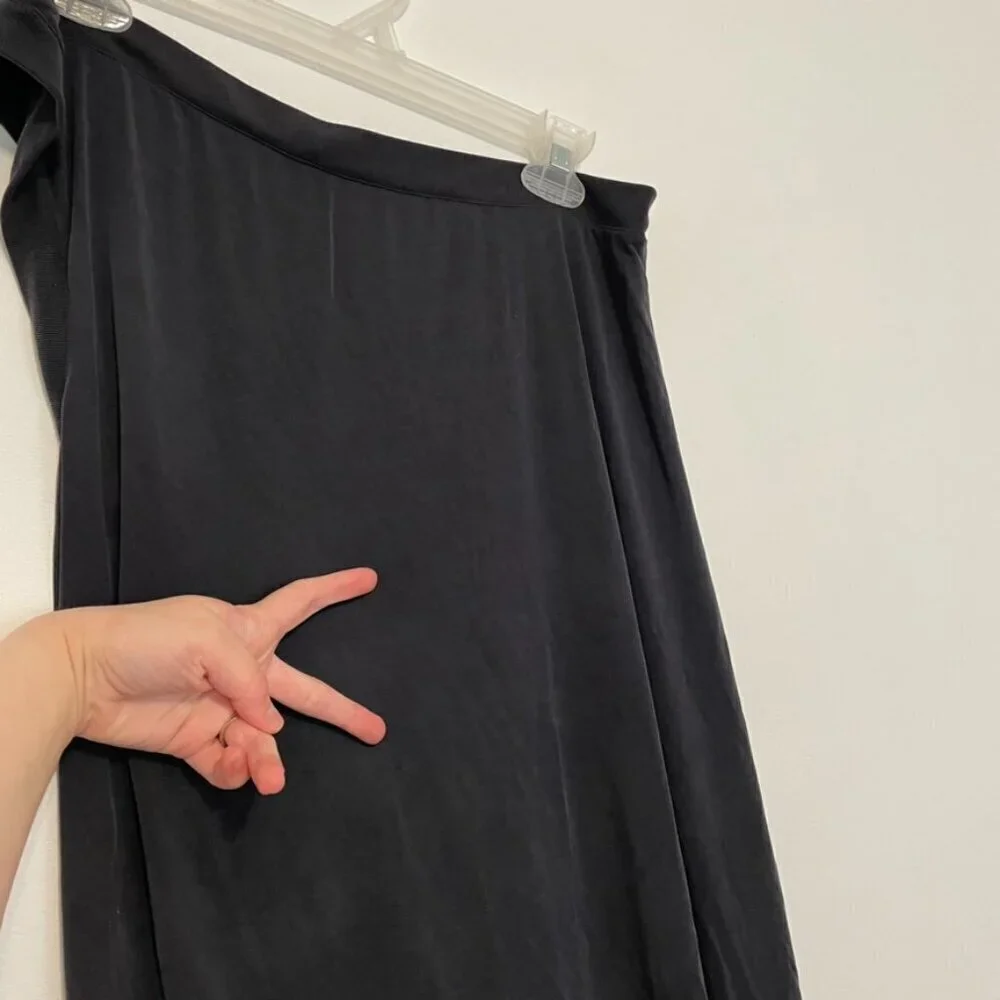 MOULINETTE SOEURS ANTHROPOLOGIE ANTHRO Raneri One Shoulder Dress Dark Gray Boho - Picture 7 of 16